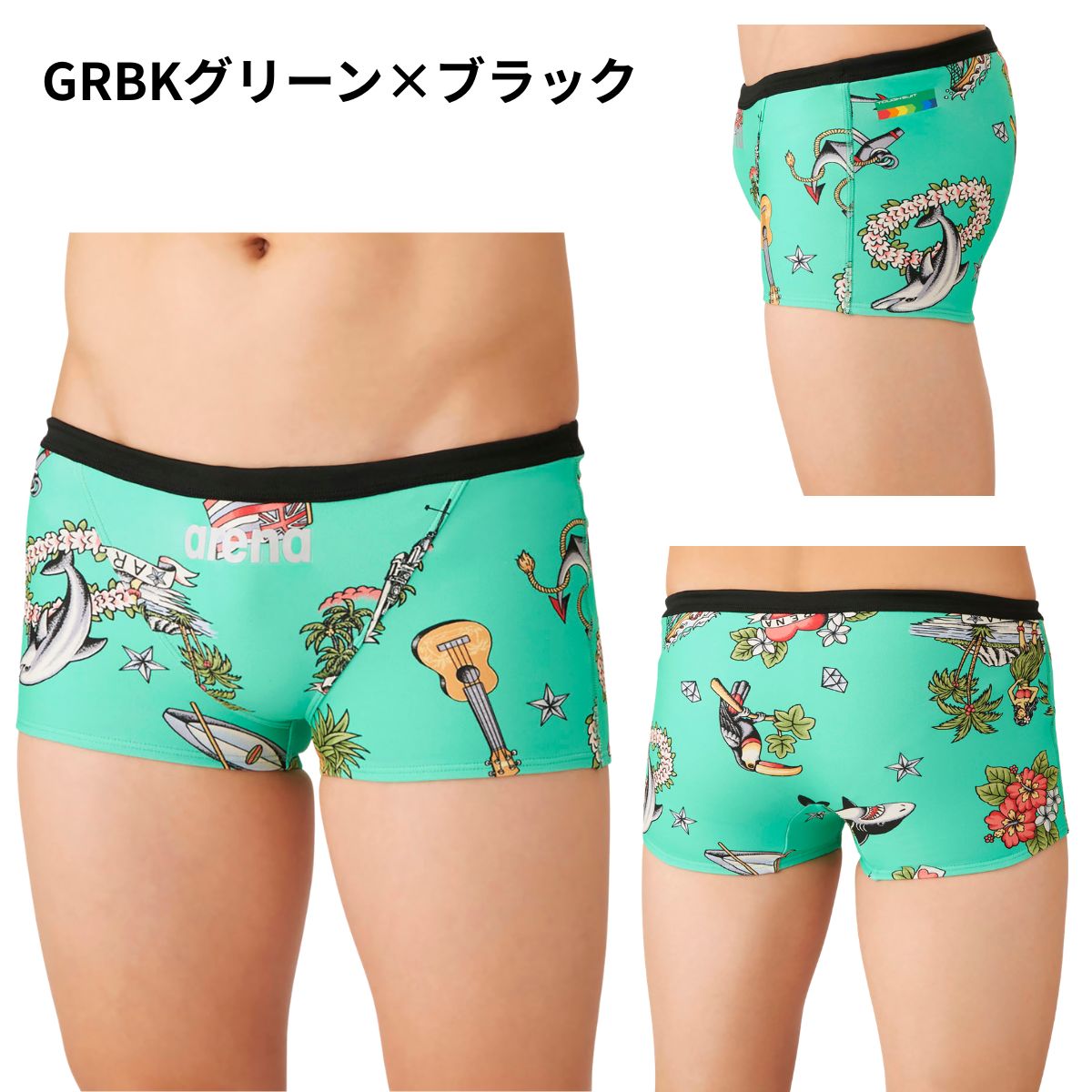 水着 トレーニングスパッツ（ショートレッグ） メンズ 水泳 競泳 練習用水着
