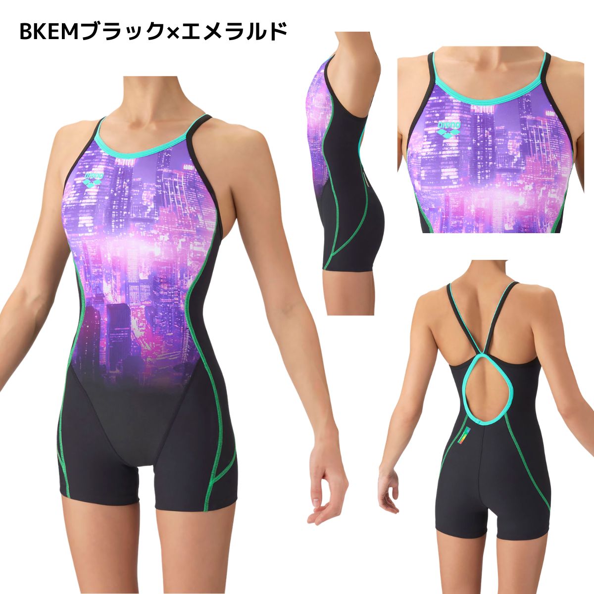 トレーニングワンピーススパッツ（オープンバック・ミドルレッグ