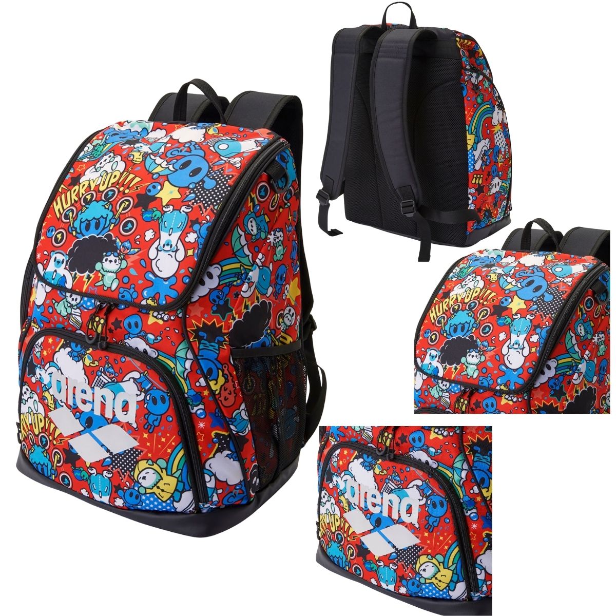 キッズ ジュニア 大人 バックパック 総柄 スイマーズリュック リュックサック リュック