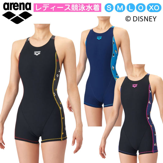 レディース 競泳トレーニング水着 ワンピーススパッツ オープンバック ミドルレッグ