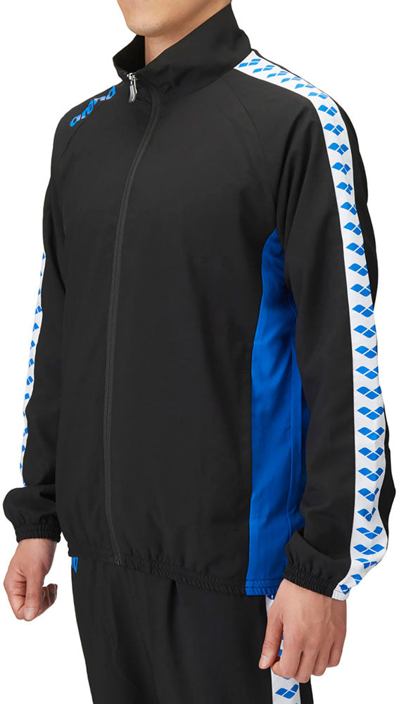 Fabric jacket for swimmers and team wear with mesh lining