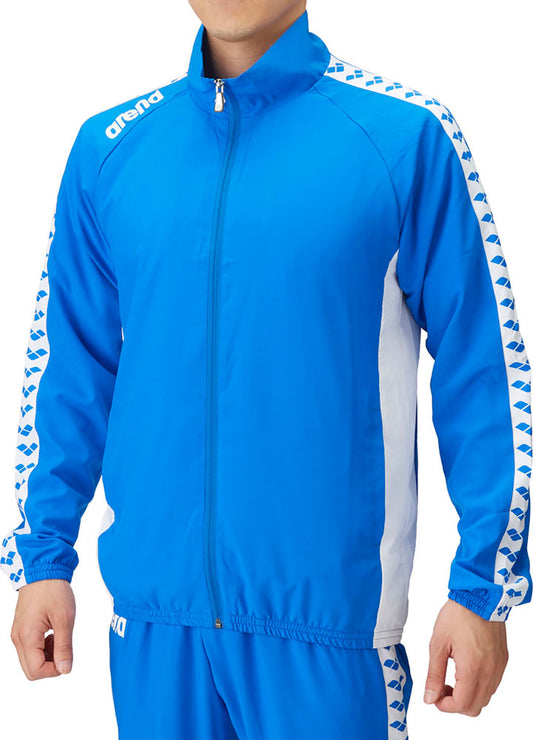 Fabric jacket for swimmers and team wear with mesh lining