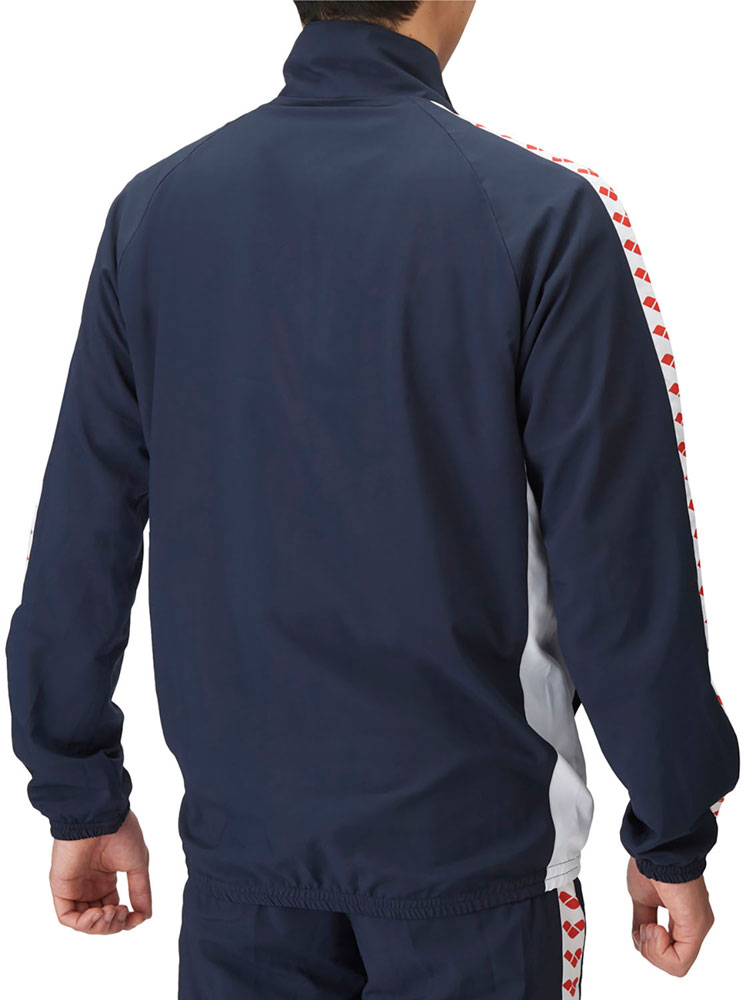 Fabric jacket for swimmers and team wear with mesh lining