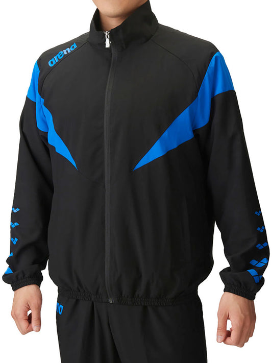 Fabric jacket for swimmers and team wear with mesh lining