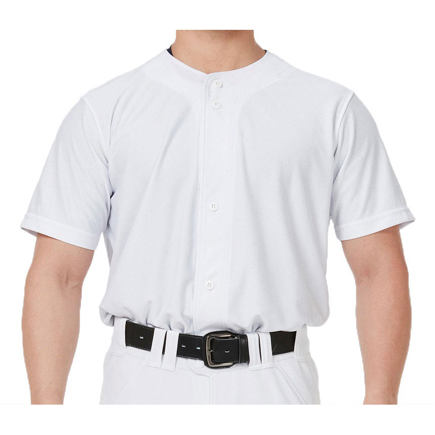 フルボタンベースボールシャツ メンズ 野球 半袖シャツ チーム対応