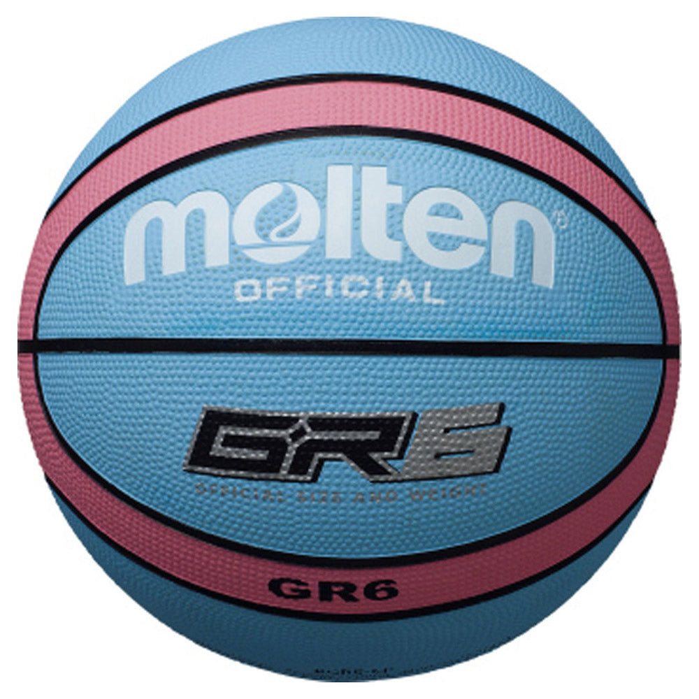 GR6 Rubber Basketball Size 6 Cyan x Pink