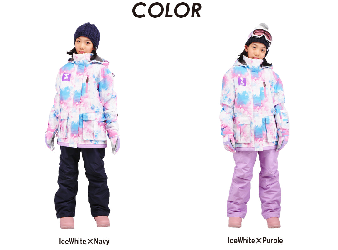 【新品】バンネ スノークリスタルガールズ 130 スキーウェア　女の子　パープル 新品】バンネ スノークリスタルガールズ 130 スキーウェア 女の子