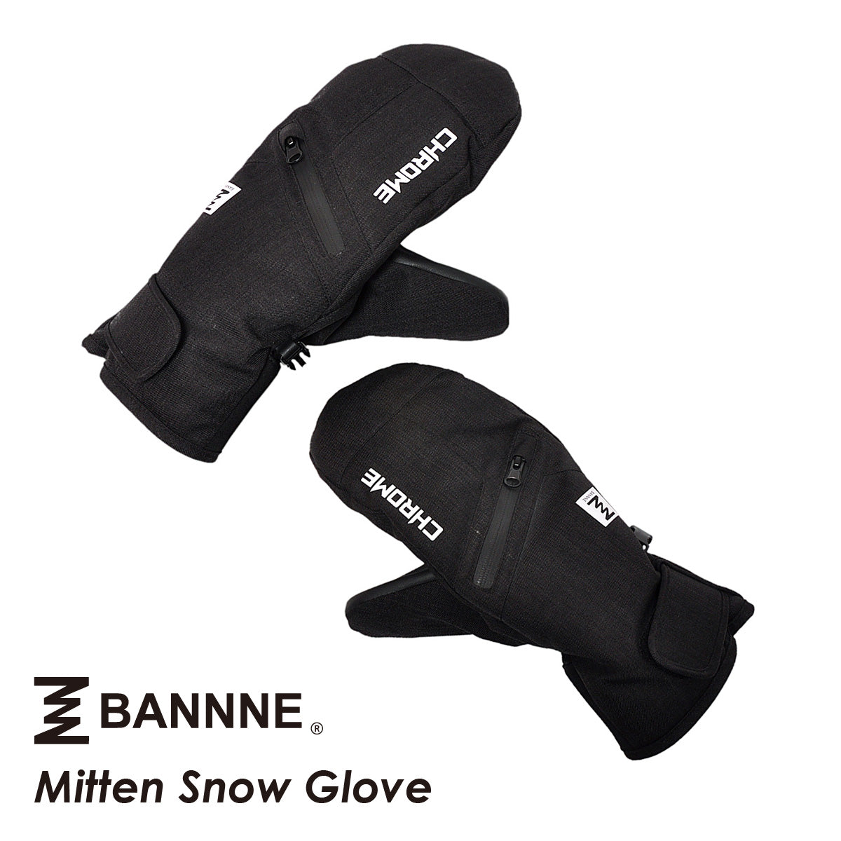 Mitten-type gloves for adults, made with high-performance waterproof and breathable insert film DRI VENT