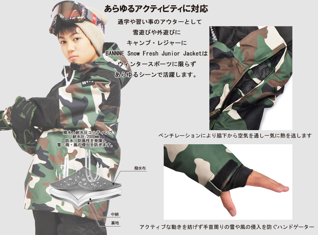 ジュニア ボーイズ スキーウェア 上下セット 子供用 スキー スノーボード