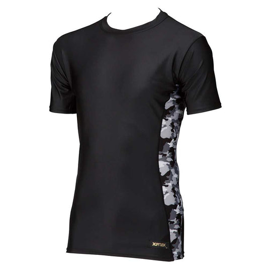 Camouflage print crew neck short sleeve undershirt available in two colors