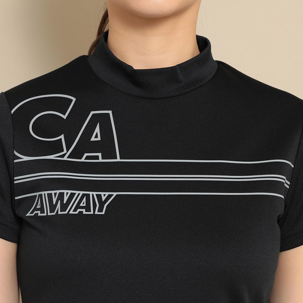 Callaway 半袖モックネックシャツ ストレッチスムース レディース