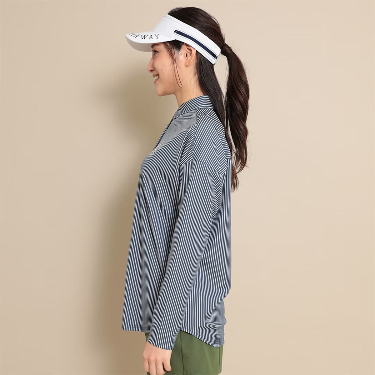 Callaway Striped Jacquard Long Sleeve Shirt Women's Golf Wear