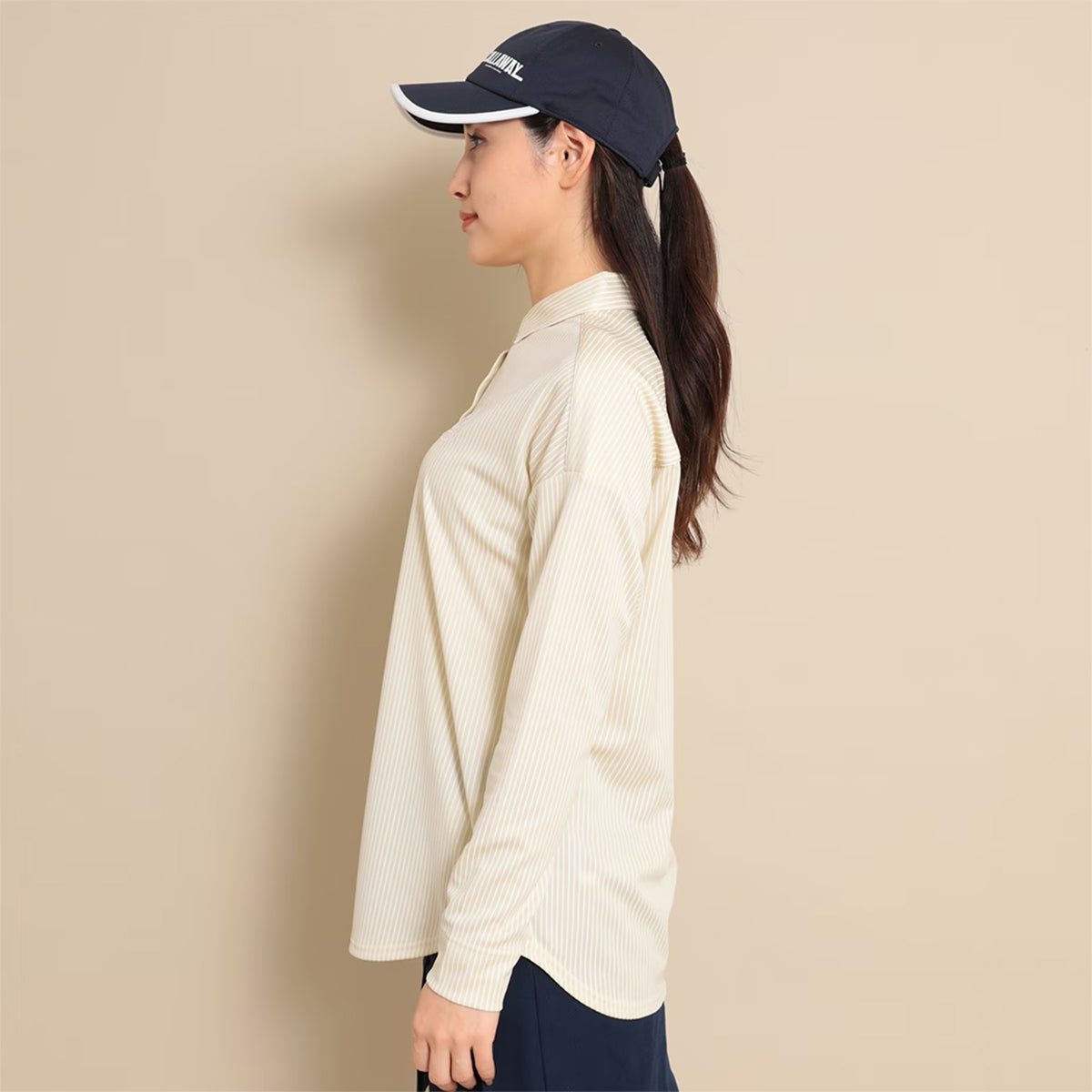 Callaway Striped Jacquard Long Sleeve Shirt Women's Golf Wear