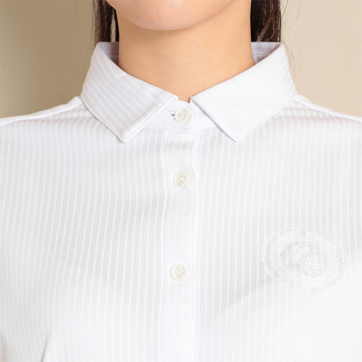 Callaway Striped Jacquard Long Sleeve Shirt Women's Golf Wear