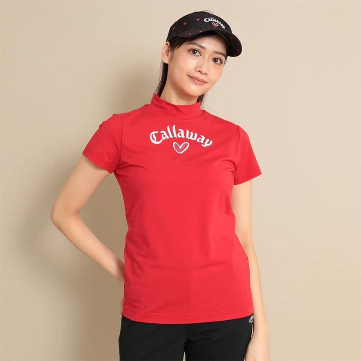 Callaway Love Callaway Mock Neck Short Sleeve Shirt Women's Golf Wear