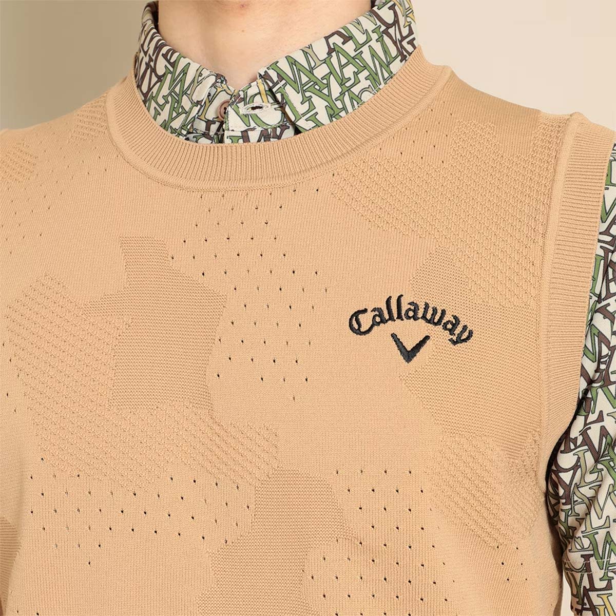 Callaway Camouflage Jacquard Knit Vest for Men Golf Wear