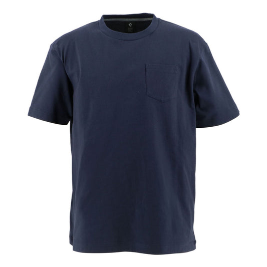 Crew Neck T-Shirt Chest Pocket Athletic Activewear Heavyweight