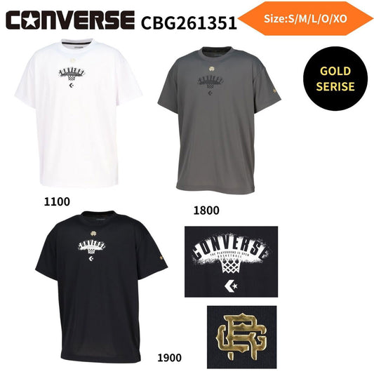 ユニセックス バスケットボール バスケ 半袖Tシャツ ゴールドシリーズ プリントTシャツ