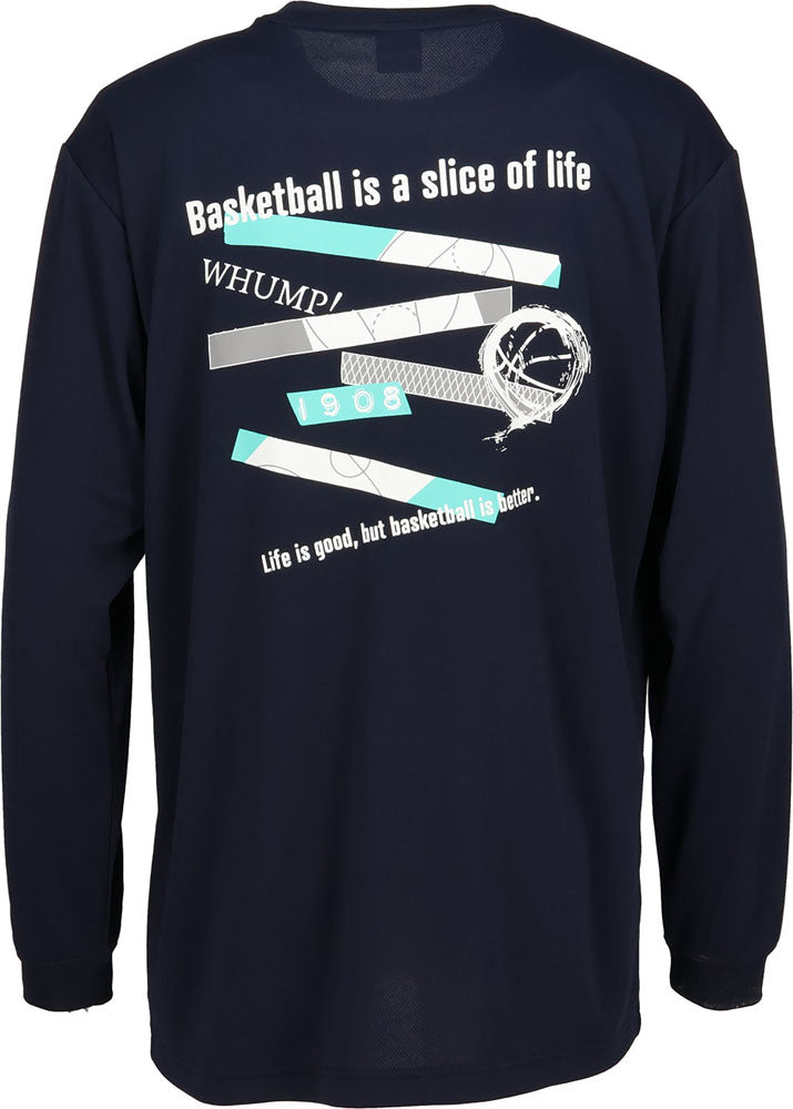 Men's Printed Long Sleeve Shirt, Basketball Practice Shirt, Practice Long Sleeve