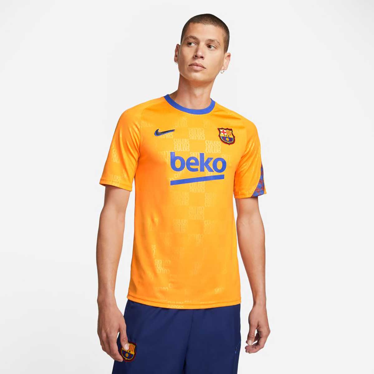 FCB メンズ Dri-FIT プレマッチ サッカートップ FCバルセロナ サッカーシャツ