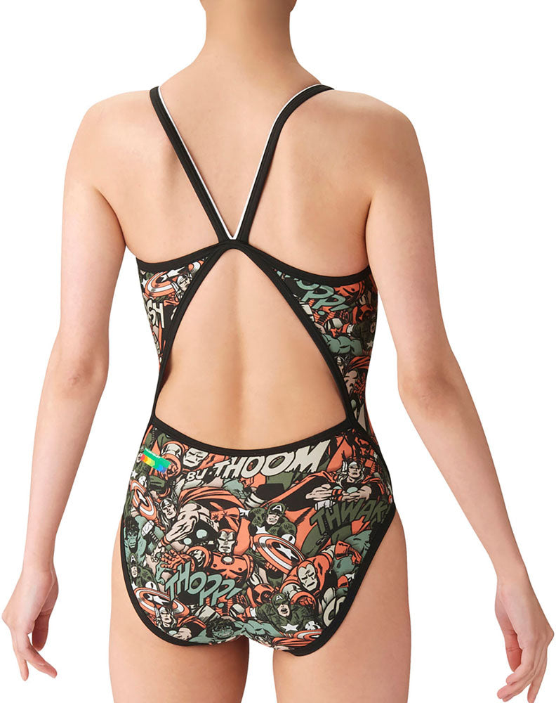 MARVEL Women's One-Piece Open Back Competitive Training Swimsuit