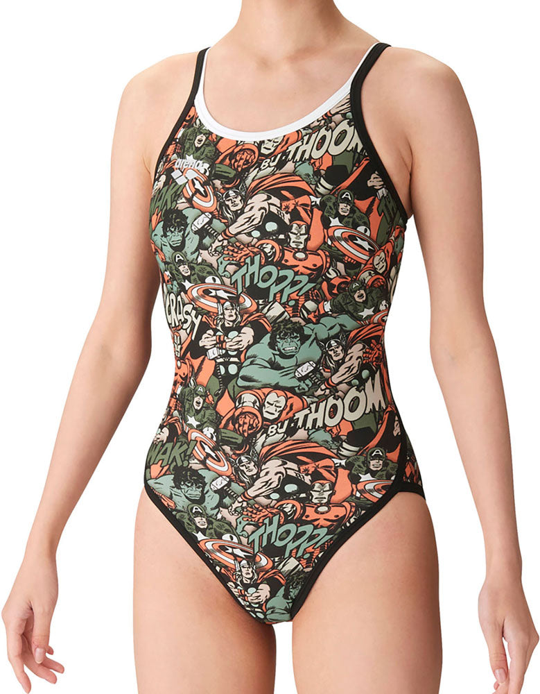 MARVEL Women's One-Piece Open Back Competitive Training Swimsuit