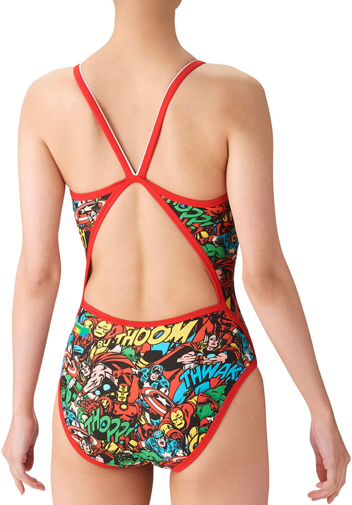 MARVEL Women's One-Piece Open Back Competitive Training Swimsuit