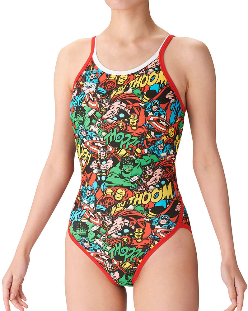 MARVEL Women's One-Piece Open Back Competitive Training Swimsuit