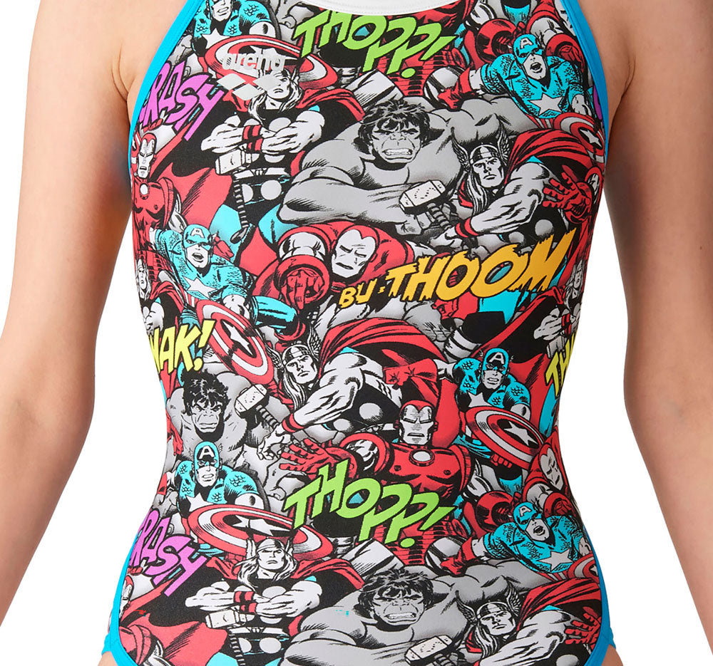 MARVEL Women's One-Piece Open Back Competitive Training Swimsuit