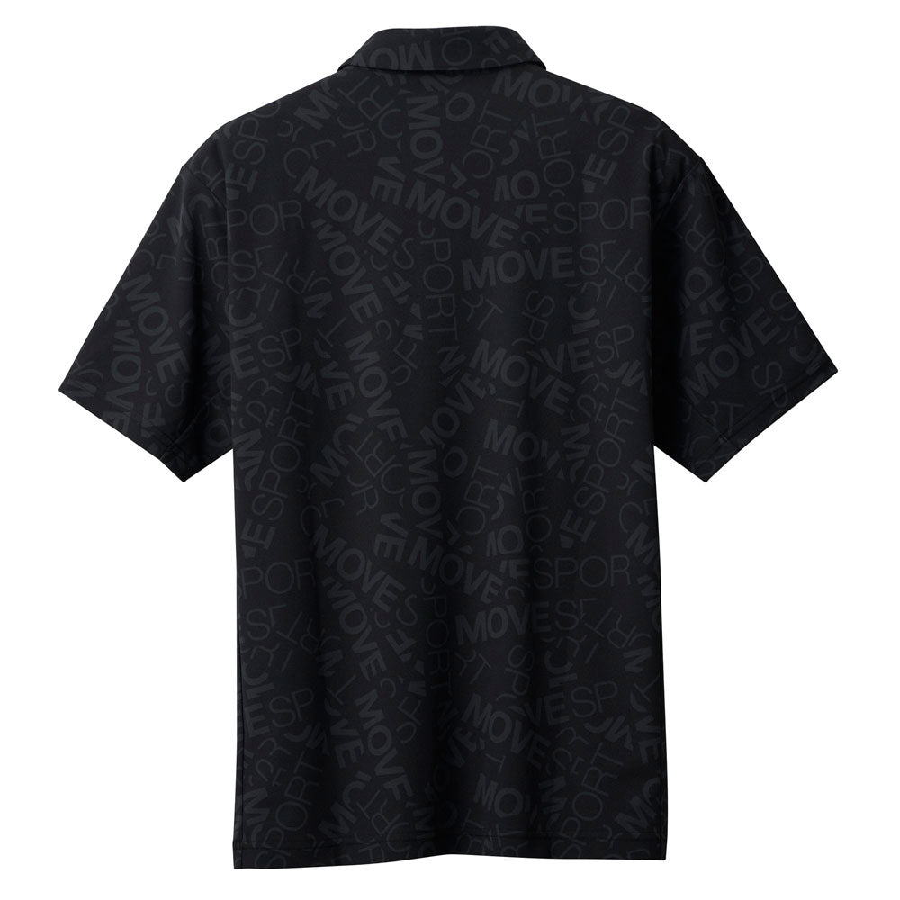 SUNSCREEN ミニ鹿の子 総柄グラフィック ポロシャツ