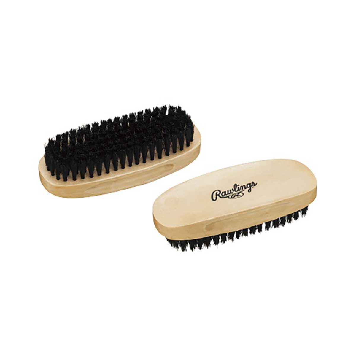 Remove dirt with this brush made of hog bristles for baseball, softball, and glove polishing