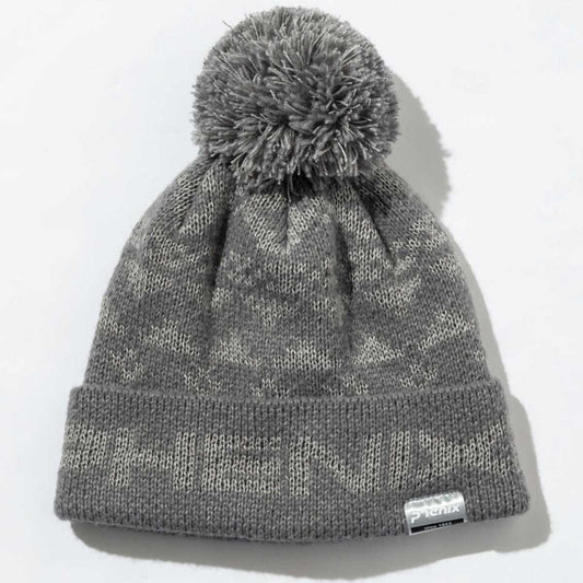 PHENIX Ethnic Double Boys Pon Beanie Knit Hat Ski