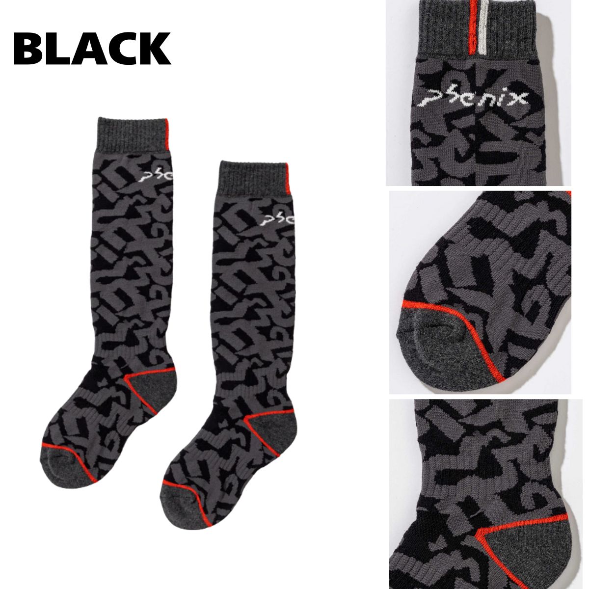 トーナルモノグラムロゴスキーソックス /phenixスキーウェア 25AW