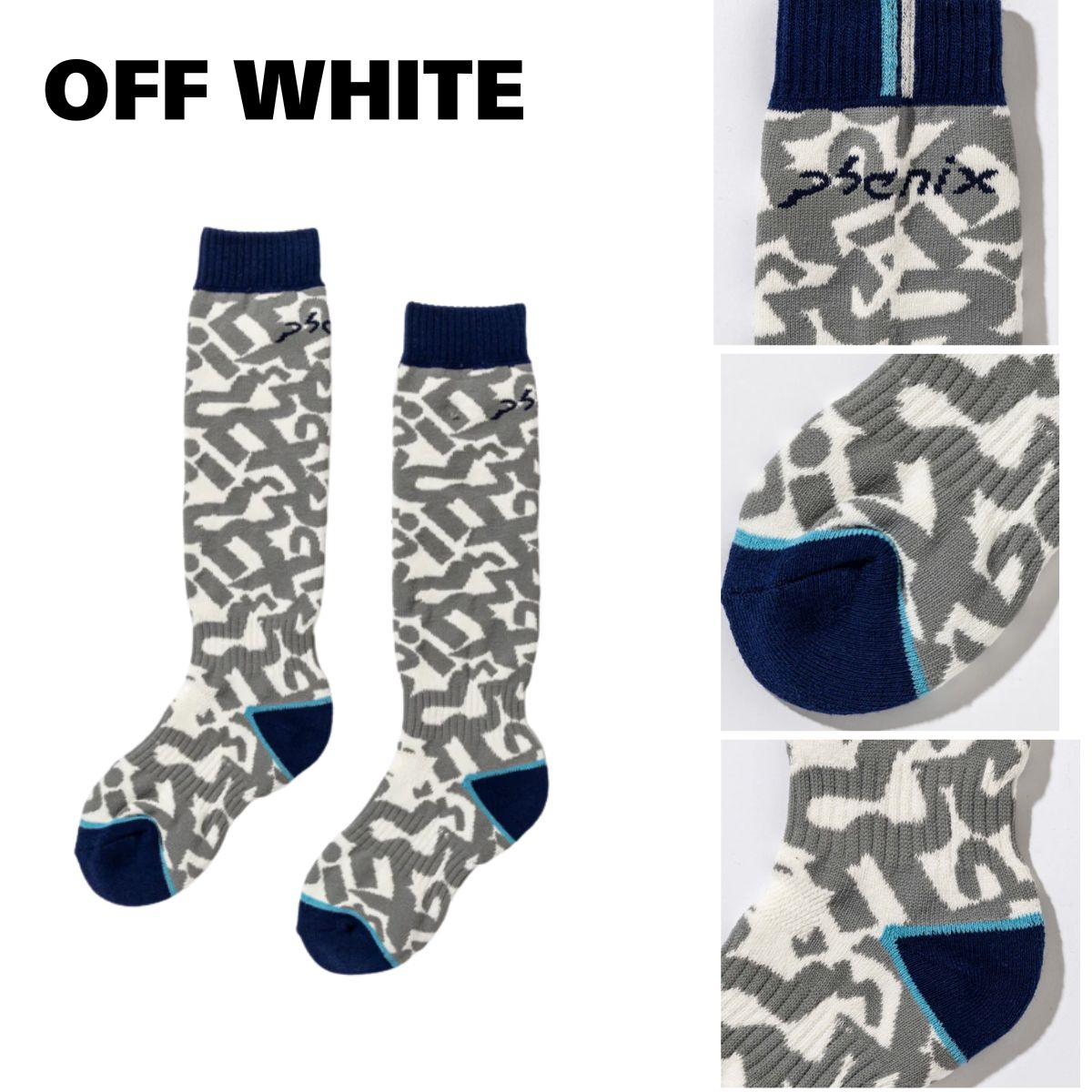 トーナルモノグラムロゴスキーソックス /phenixスキーウェア 25AW