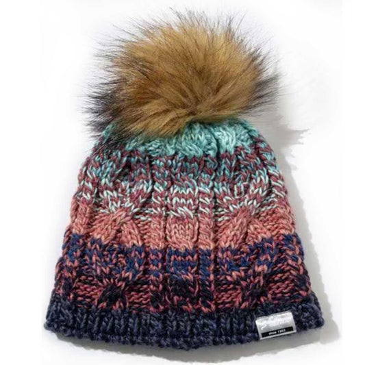 PHENIX Gradient Fur Beanie Junior Knit Hat Ski Snowboard