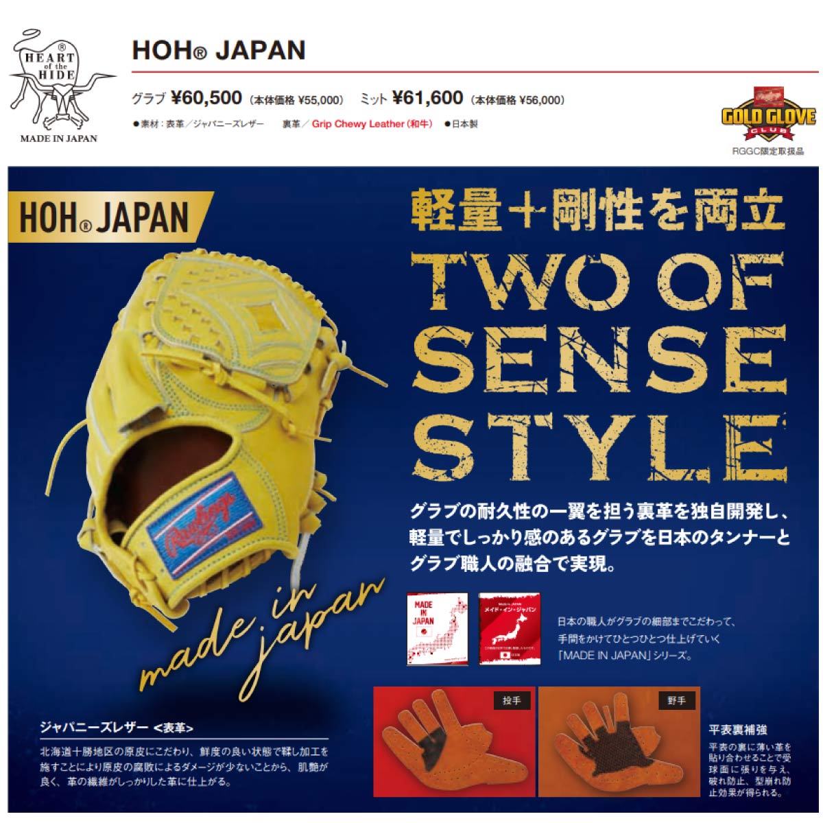 Official HOH Japan A52-WOOD Infield