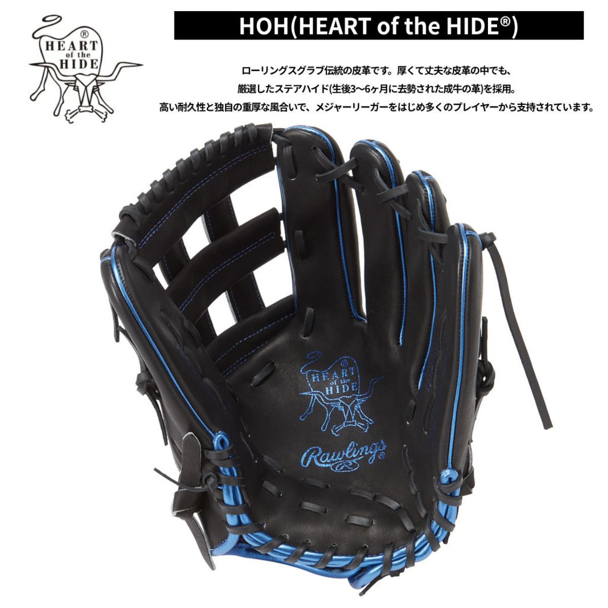 B品 軟式グラブ オールフィールダー用 LH 大人 一般 HOH METALLIC 内野