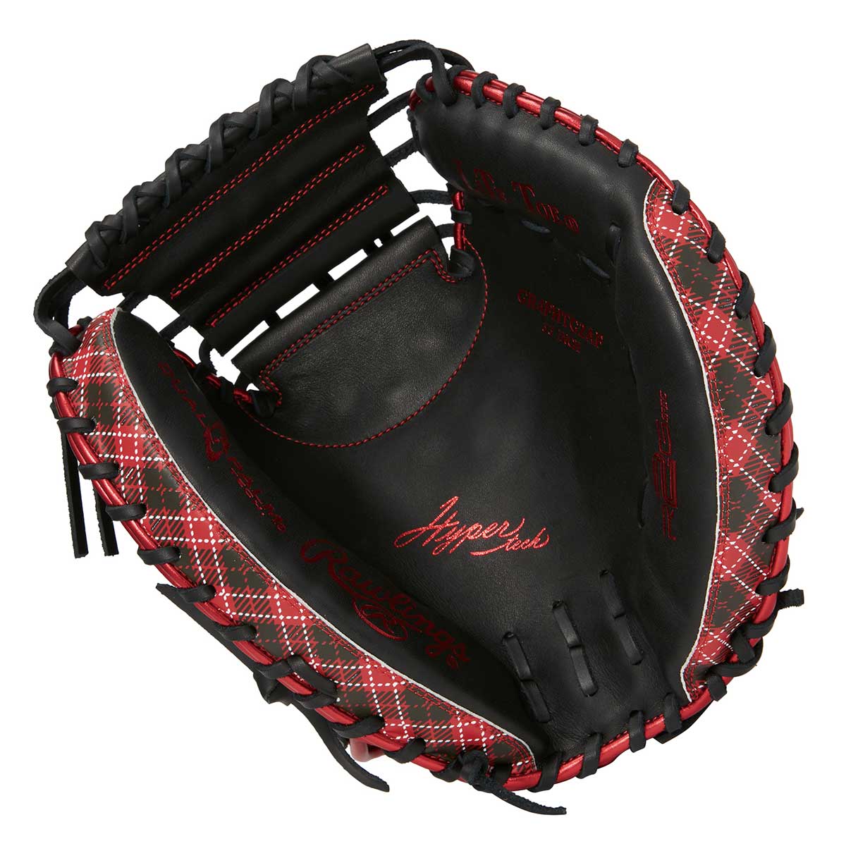 Soft Baseball Mitt HYPER TECH Graphic Tartan Check Catcher's Mitt