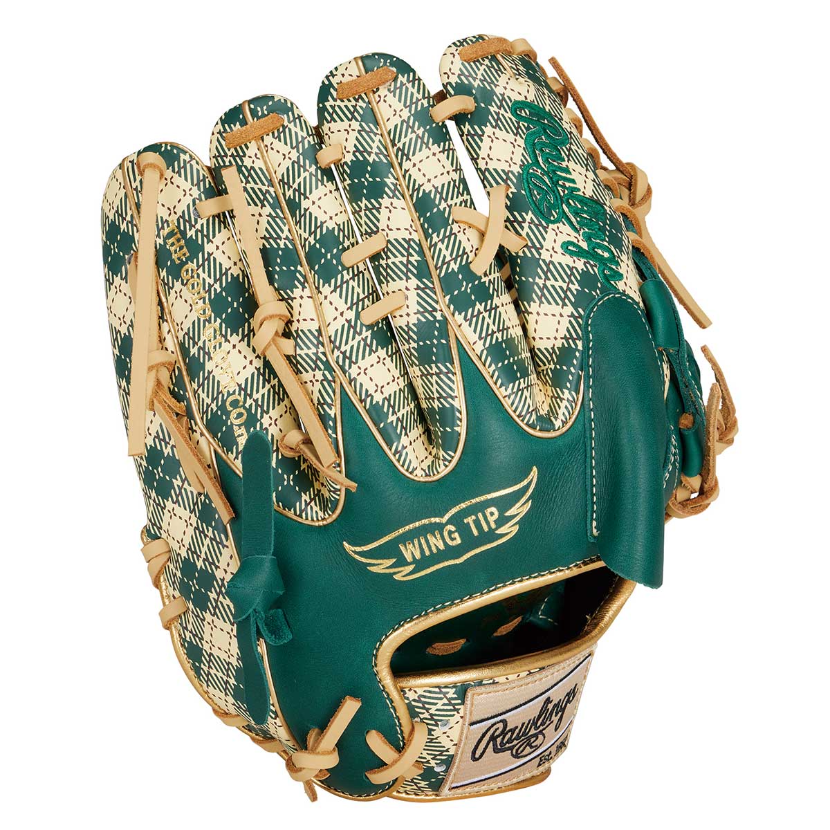 Soft baseball glove HYPER TECH graphic tartan check pitcher