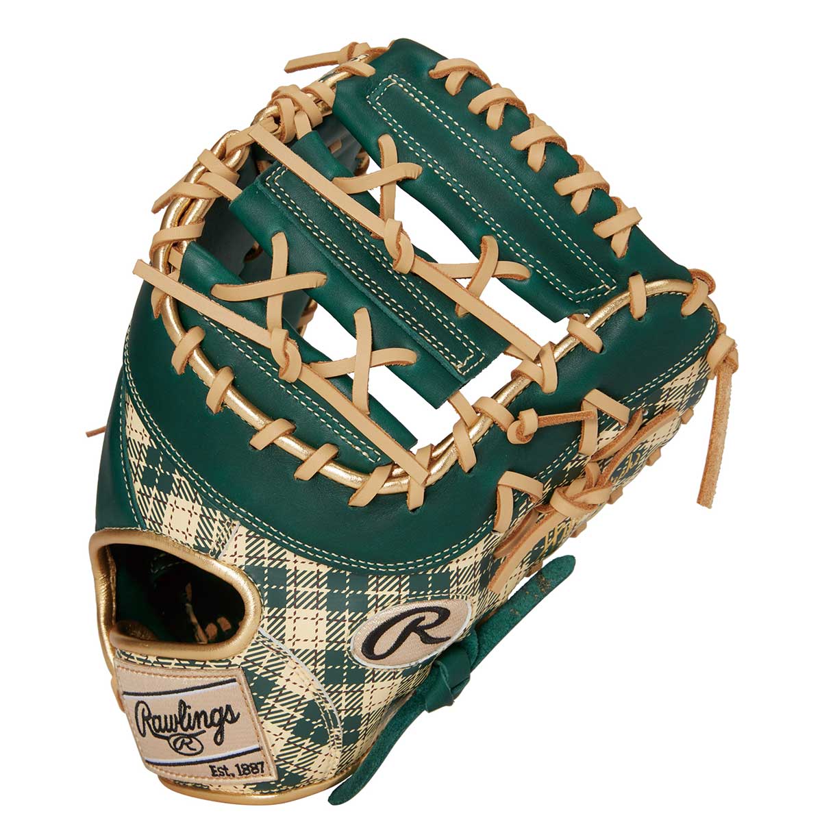 Soft Baseball Mitt HYPER TECH Graphic Tartan Check First Baseman Mitt