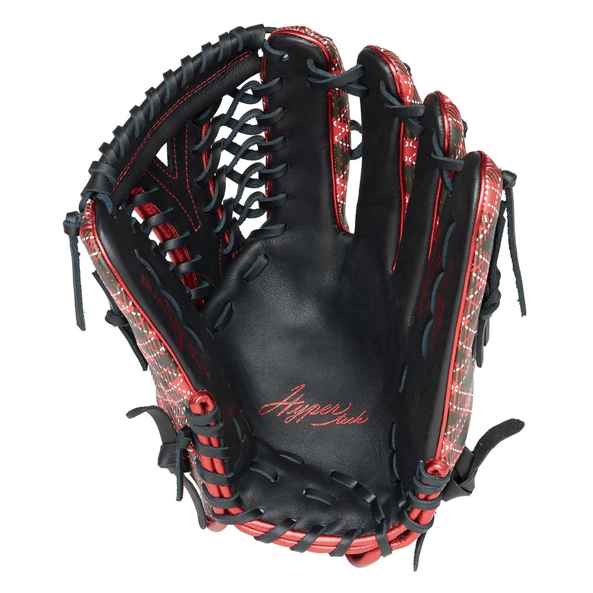 Soft baseball glove HYPER TECH graphic tartan check outfield