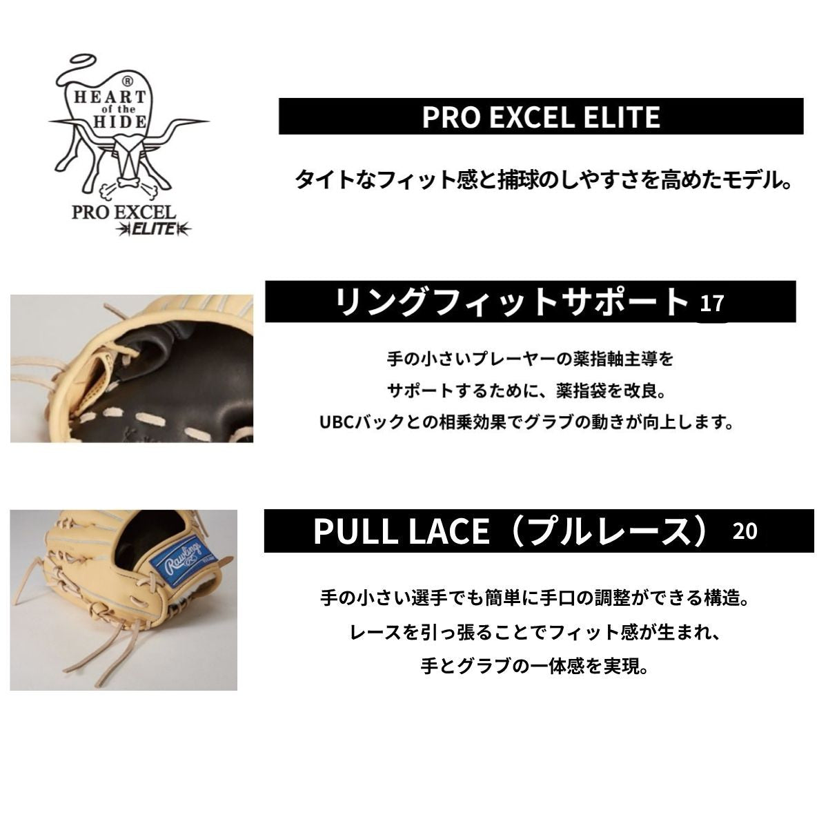 B品 軟式 グラブ 投手用 ピッチャー HOHPRO EXCEL ELITE 一般