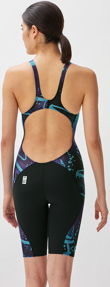 Women's Pro Hybrid 2 Open Back Kneeskin Competition Swimsuit, FINA Approved Model