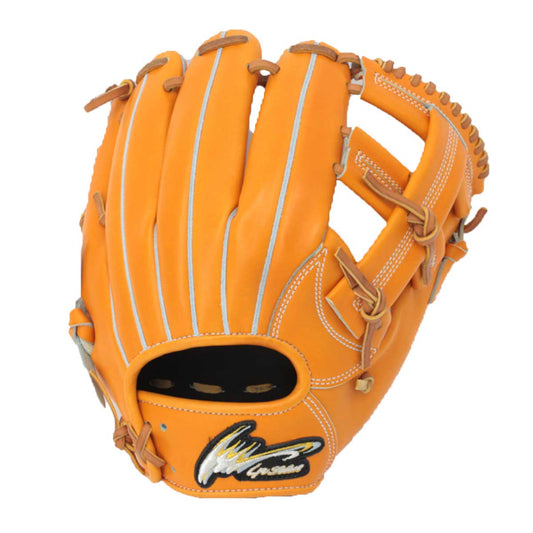 Hard-ball glove, infielder, kip leather, baseball glove, right-handed, cross web