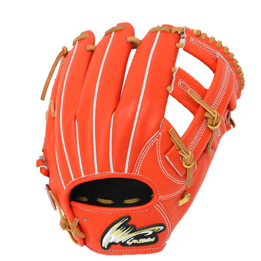 Hard-ball glove, infielder, kip leather, baseball glove, right-handed, cross web