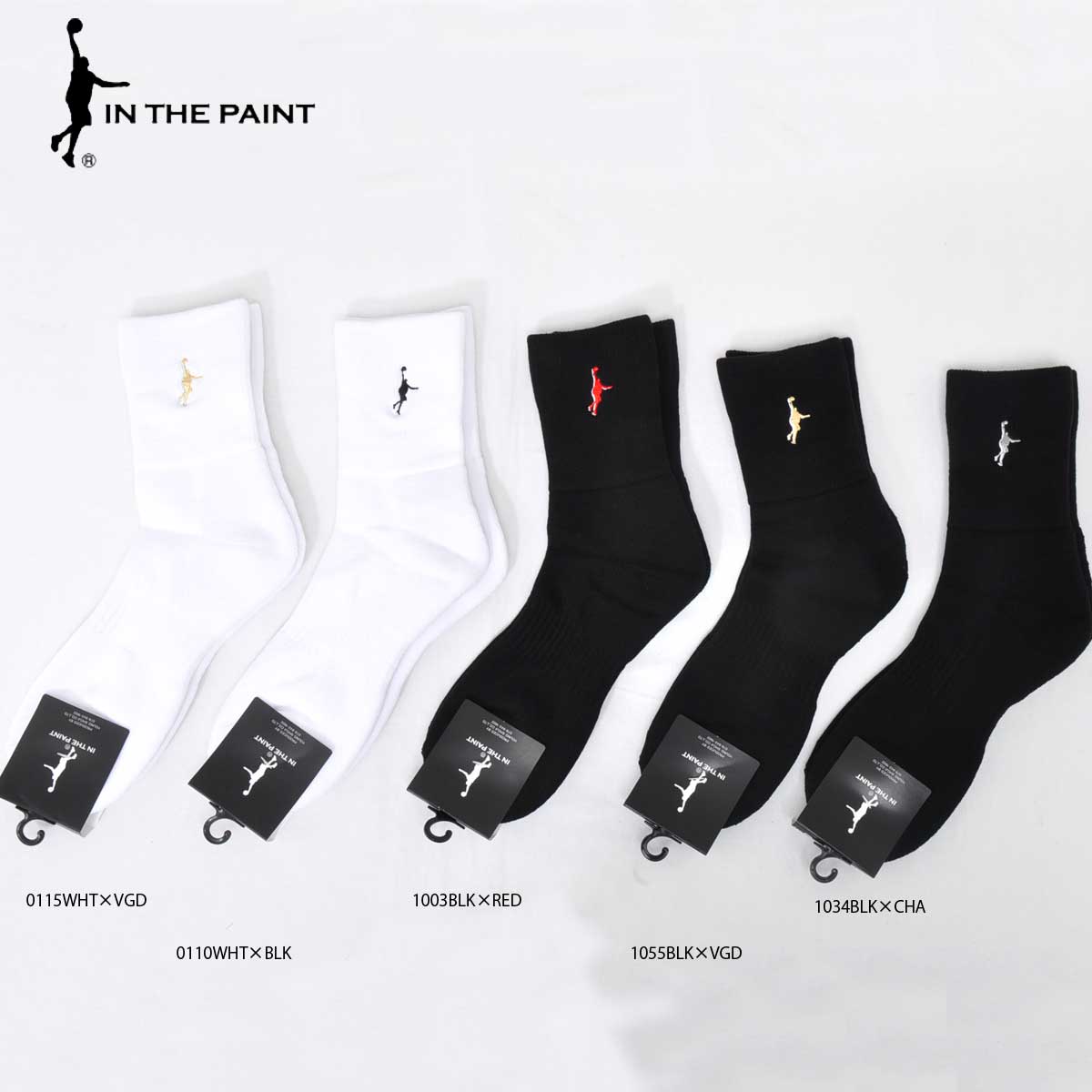 ITP SOCKS S バスケットソックス ショートソックス ワンポイント