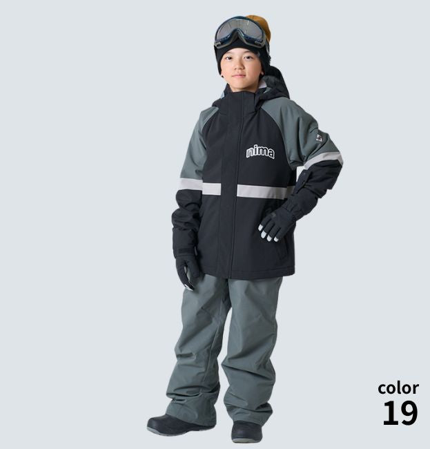 キッズ ジュニア スキーウェア 上下セット 子供用 スノースーツ