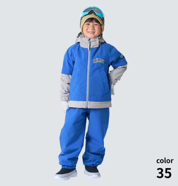 キッズ ジュニア スキーウェア 上下セット 子供用 スノースーツ