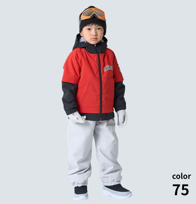 キッズ ジュニア スキーウェア 上下セット 子供用 スノースーツ