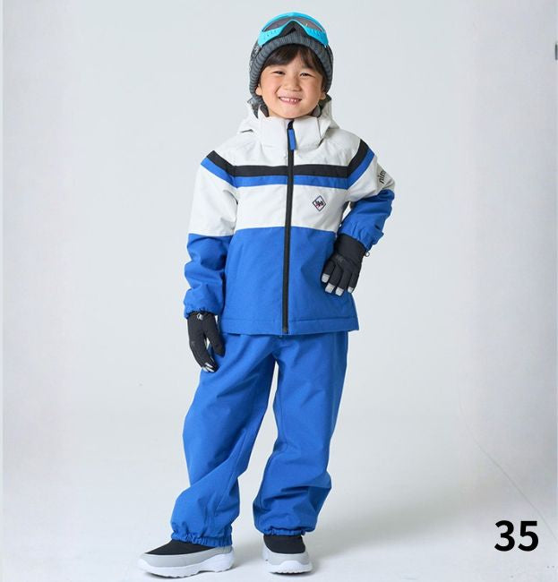 キッズ ジュニア スキーウェア 上下セット 子供用 スノースーツ
